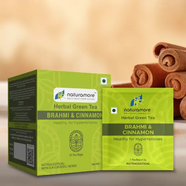  Herbal Green Tea  Brahmi & Cinnamon Healthy For Hypertensives Pack Of 10